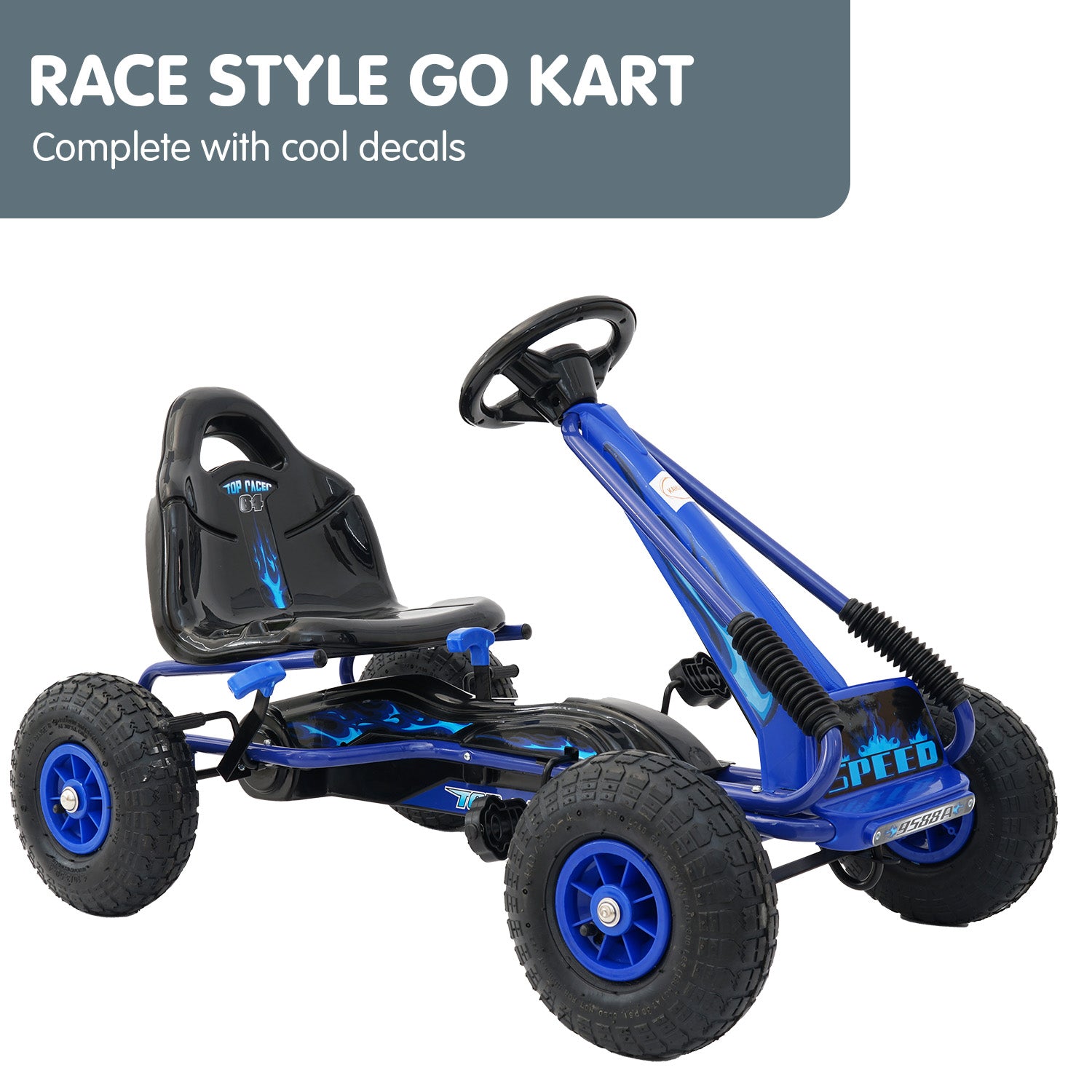 Go-karts: Kahuna G95 Kids Ride On Pedal Go Kart - Blue