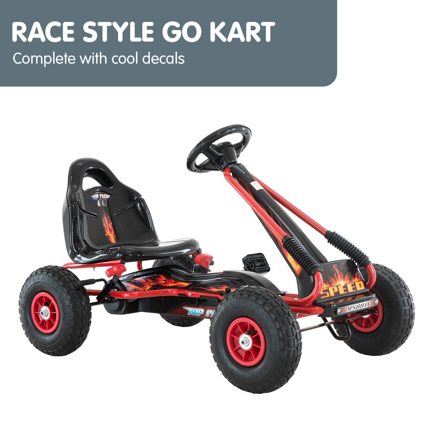 Go-karts: Kahuna G95 Kids Ride On Pedal-Powered Go Kart  - Red