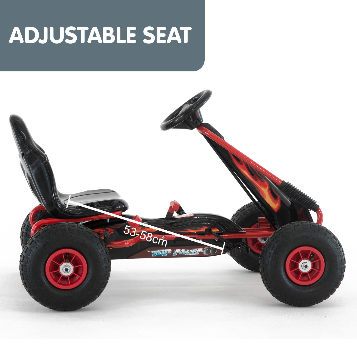 Go-karts: Kahuna G95 Kids Ride On Pedal-Powered Go Kart  - Red
