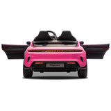 Ride On Cars: Kahuna Porsche Taycan Turbo S Kids Electric Ride On Car w/Remote Control 90W Four Wheel Suspension 2 Seater w/Seat Belt