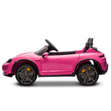 Ride On Cars: Kahuna Porsche Taycan Turbo S Kids Electric Ride On Car w/Remote Control 90W Four Wheel Suspension 2 Seater w/Seat Belt