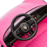 Ride On Cars: Kahuna Porsche Taycan Turbo S Kids Electric Ride On Car w/Remote Control 90W Four Wheel Suspension 2 Seater w/Seat Belt