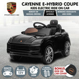 Ride On Cars: Kahuna Porsche Cayenne E Hybrid Coupe Licensed Kids Electric Ride On Car w/Remote Control 50W Dual Motors Speed Settings