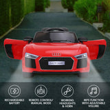 Ride On Cars: Kahuna Kahuna R8 Spyder Audi Licensed Kids Electric Ride On Car Remote Control - Red