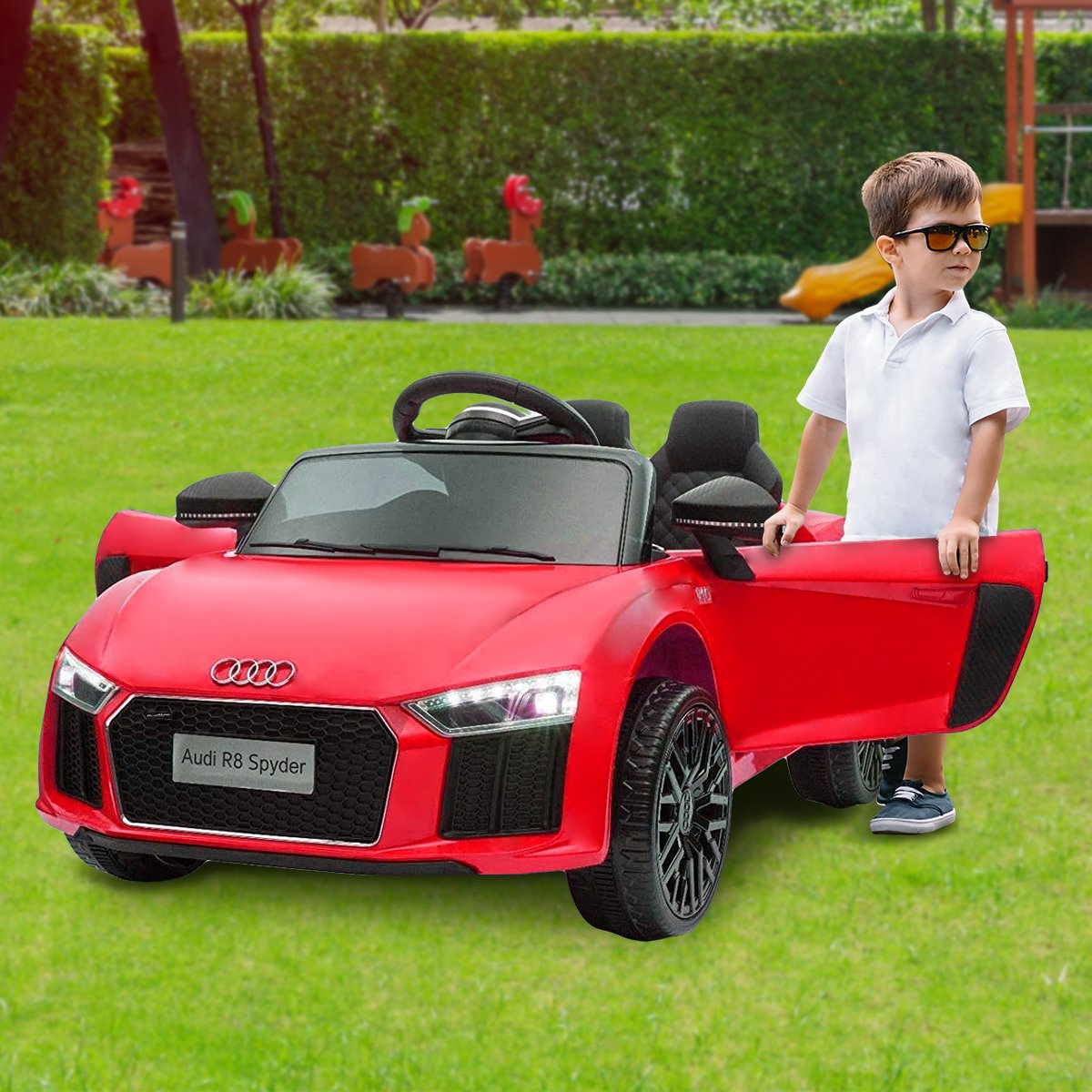 Ride On Cars: Kahuna Kahuna R8 Spyder Audi Licensed Kids Electric Ride On Car Remote Control - Red