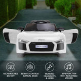 Ride On Cars: Kahuna Kahuna R8 Spyder Audi Licensed Kids Electric Ride On Car Remote Control - White
