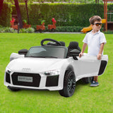 Ride On Cars: Kahuna Kahuna R8 Spyder Audi Licensed Kids Electric Ride On Car Remote Control - White