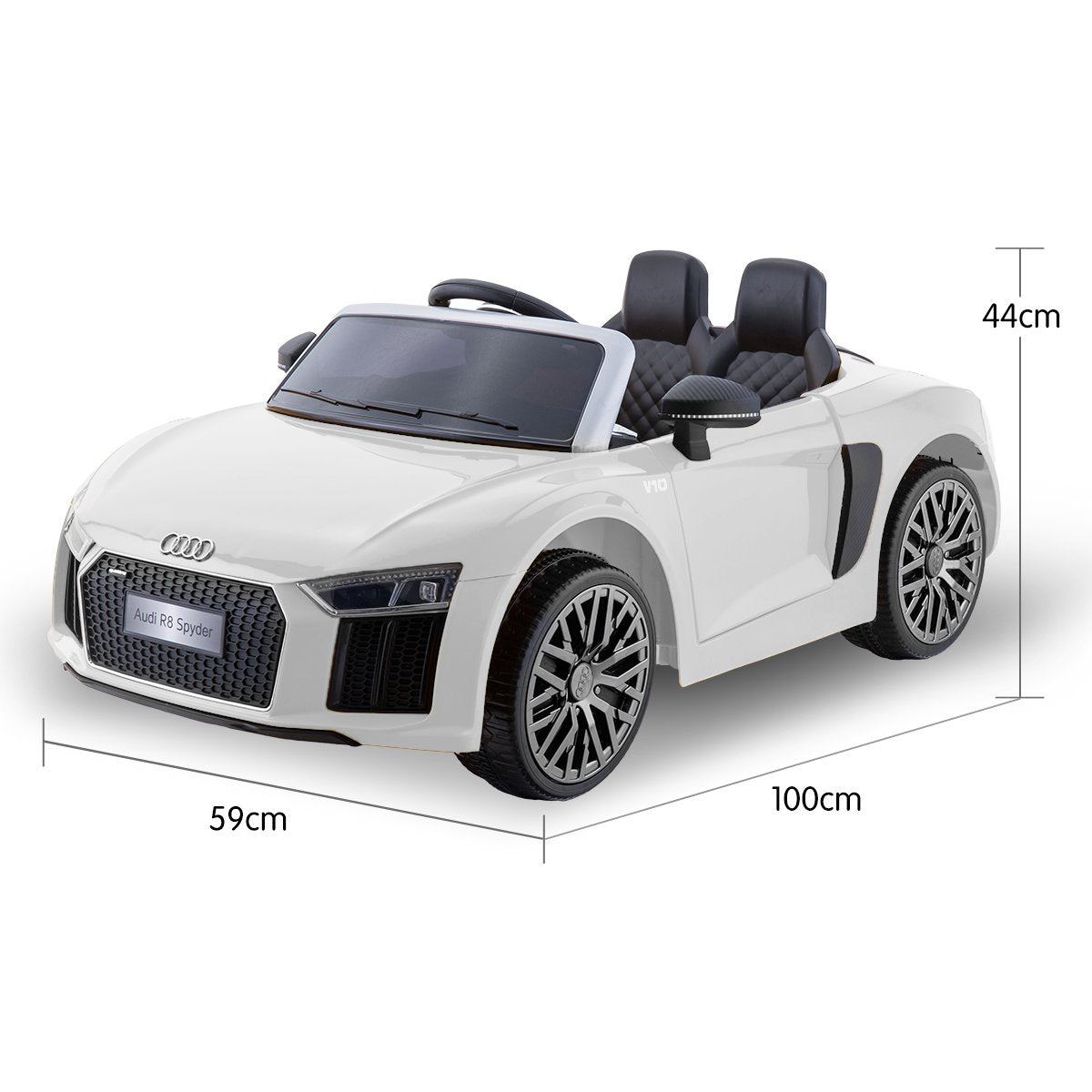 Ride On Cars: Kahuna Kahuna R8 Spyder Audi Licensed Kids Electric Ride On Car Remote Control - White
