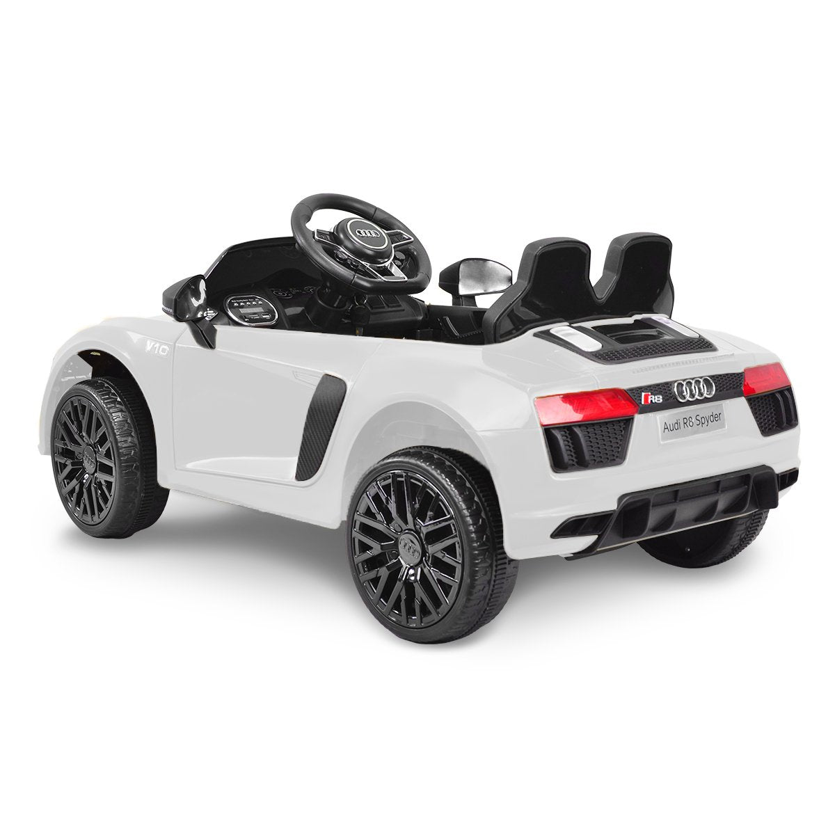 Ride On Cars: Kahuna Kahuna R8 Spyder Audi Licensed Kids Electric Ride On Car Remote Control - White