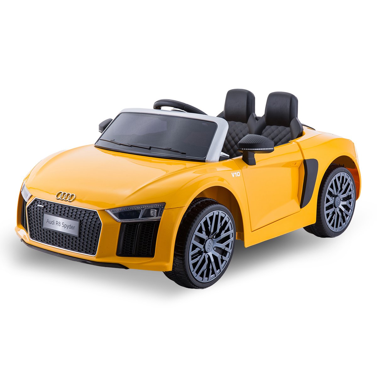 Ride On Cars: Kahuna R8 Spyder Audi Licensed Kids Electric Ride On Car Remote Control - Yellow