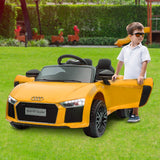 Ride On Cars: Kahuna R8 Spyder Audi Licensed Kids Electric Ride On Car Remote Control - Yellow