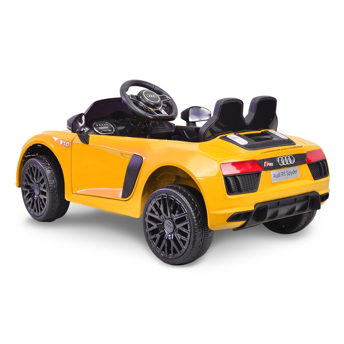 Ride On Cars: Kahuna R8 Spyder Audi Licensed Kids Electric Ride On Car Remote Control - Yellow