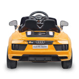 Ride On Cars: Kahuna R8 Spyder Audi Licensed Kids Electric Ride On Car Remote Control - Yellow