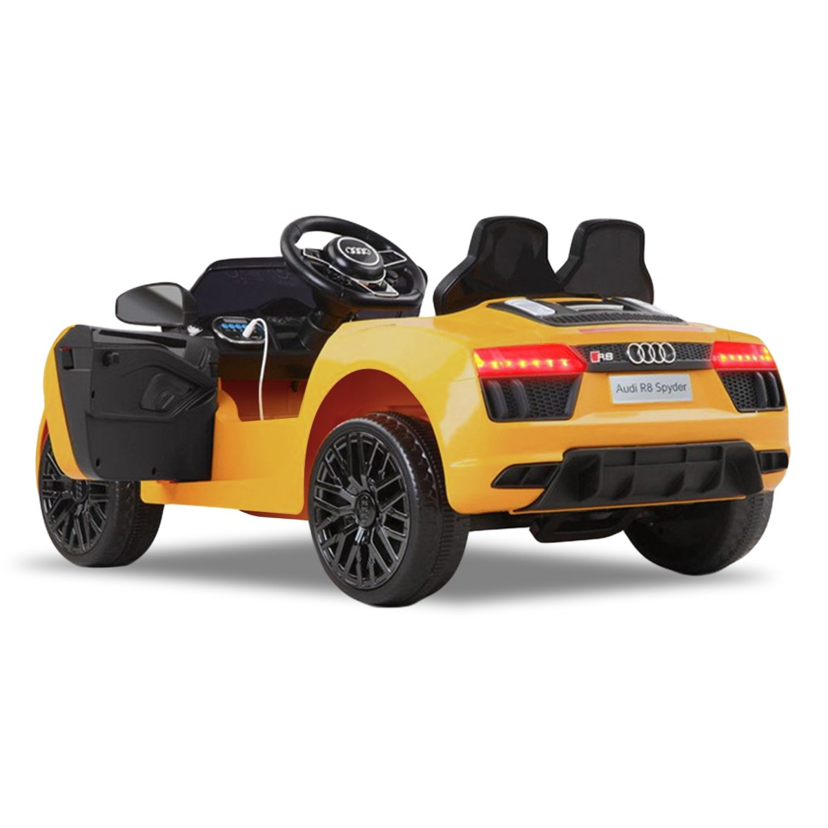 Ride On Cars: Kahuna R8 Spyder Audi Licensed Kids Electric Ride On Car Remote Control - Yellow