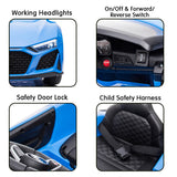 Ride On Cars: Kahuna Audi Sport Licensed Kids Electric Ride On Car Remote Control - Blue