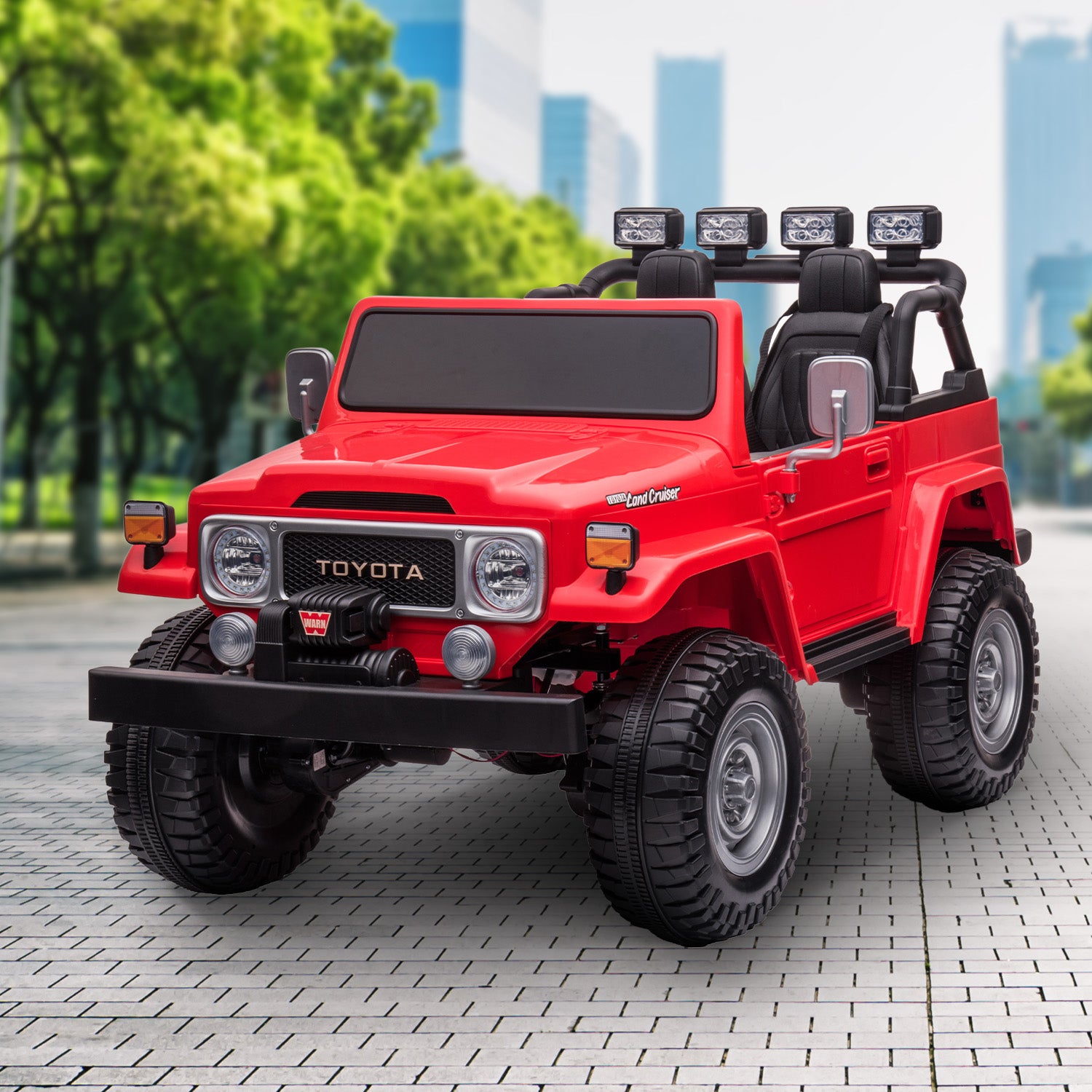 Ride On Cars: Kahuna Licensed Toyota FJ-40 Electric Kids Ride On Car by Kahuna - Red