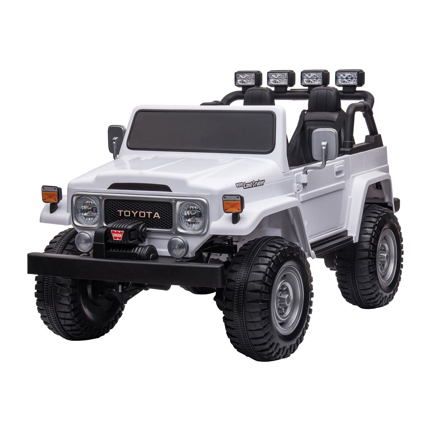 Ride On Cars: Kahuna Licensed Toyota FJ-40 Kids Ride On Electric Toy Car 80W - White