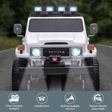 Ride On Cars: Kahuna Licensed Toyota FJ-40 Kids Ride On Electric Toy Car 80W - White