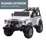 Ride On Cars: Kahuna Licensed Toyota FJ-40 Kids Ride On Electric Toy Car 80W - White
