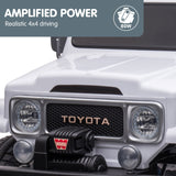 Ride On Cars: Kahuna Licensed Toyota FJ-40 Kids Ride On Electric Toy Car 80W - White