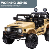 Ride On Cars: Kahuna Authorised Toyota Fj Cruiser Kids Electric Ride On Car - Khaki