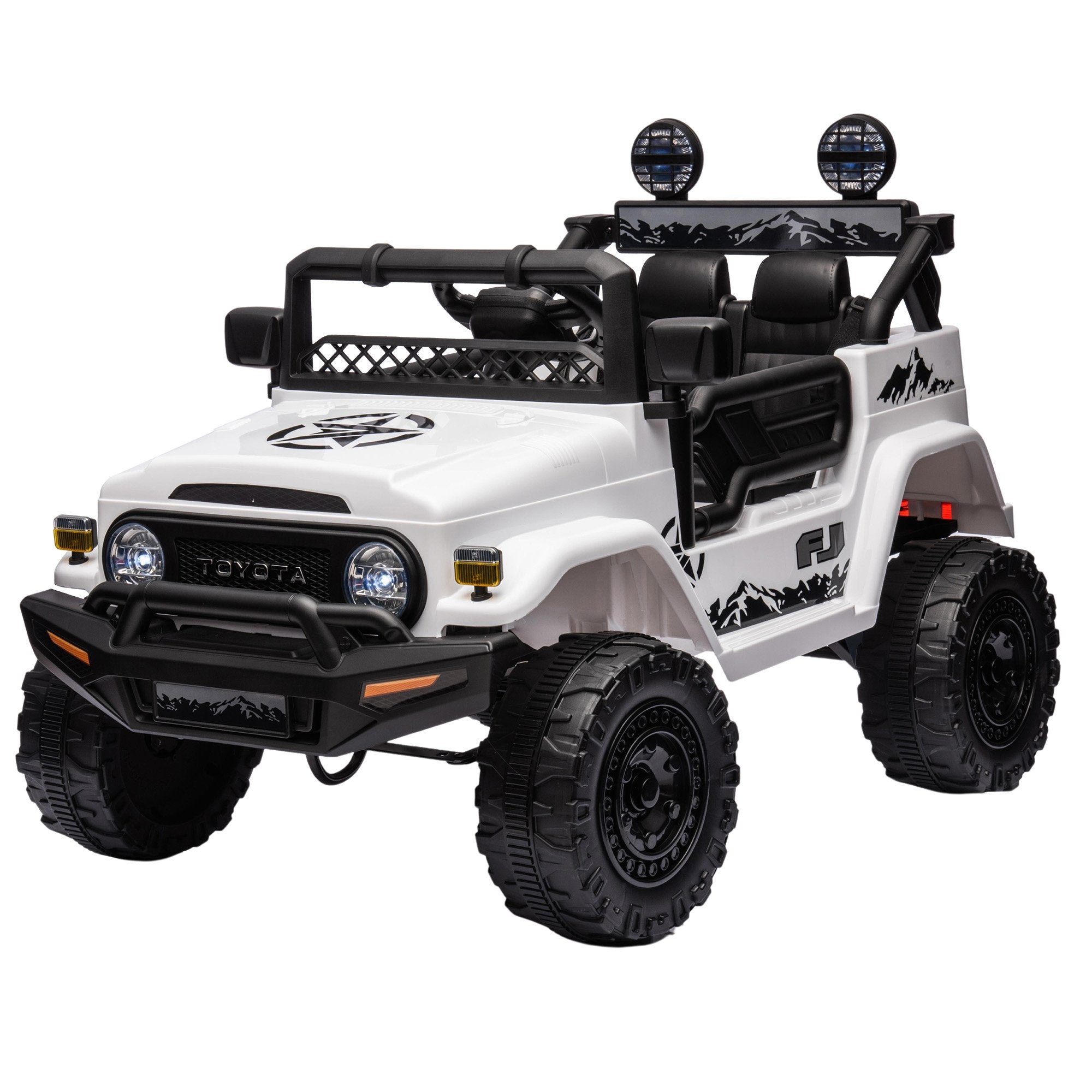 Ride On Cars: Kahuna Authorized Toyota Electric Kids Ride-on Car Fj Cruiser - White