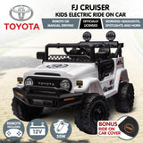 Ride On Cars: Kahuna Authorized Toyota Electric Kids Ride-on Car Fj Cruiser - White