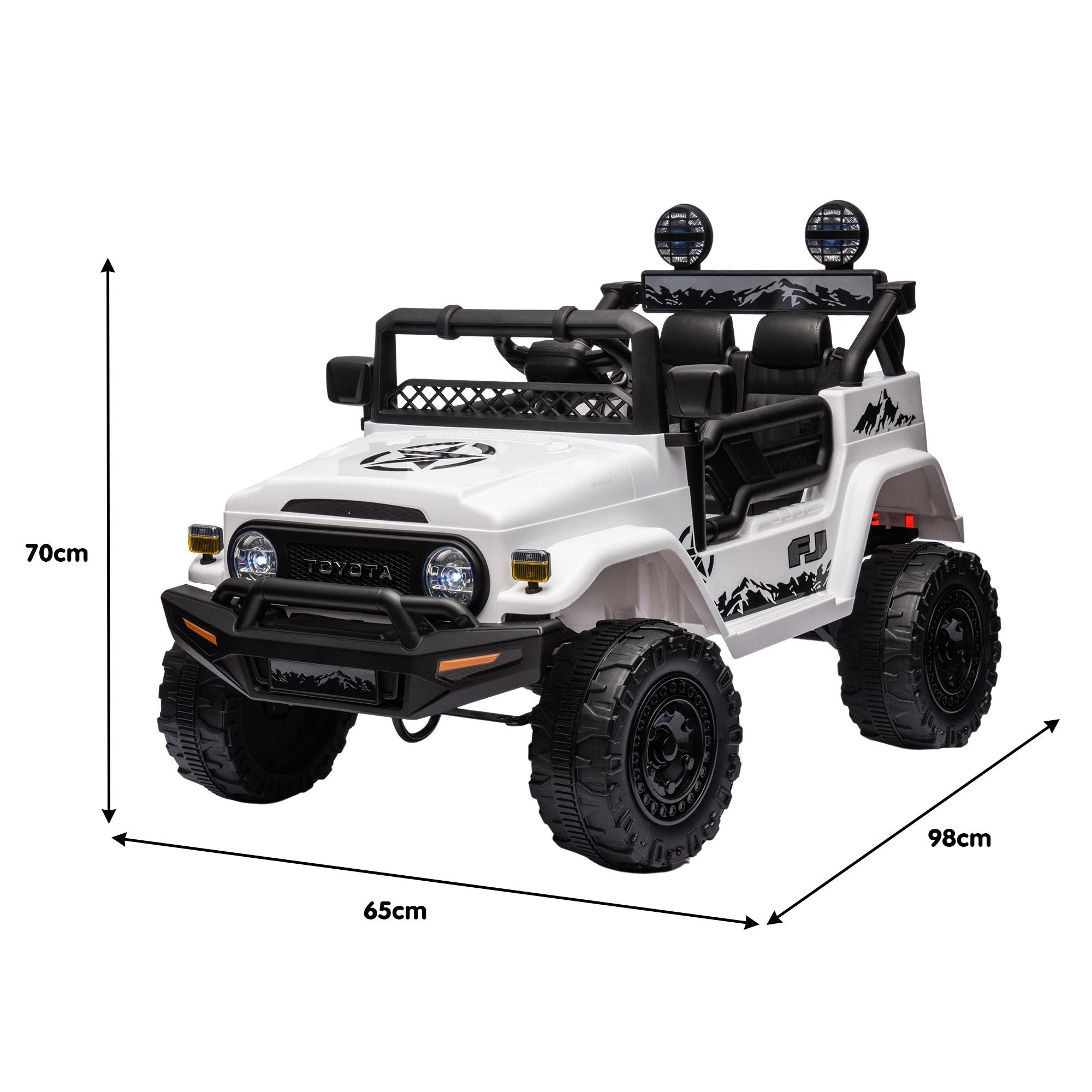 Ride On Cars: Kahuna Authorized Toyota Electric Kids Ride-on Car Fj Cruiser - White