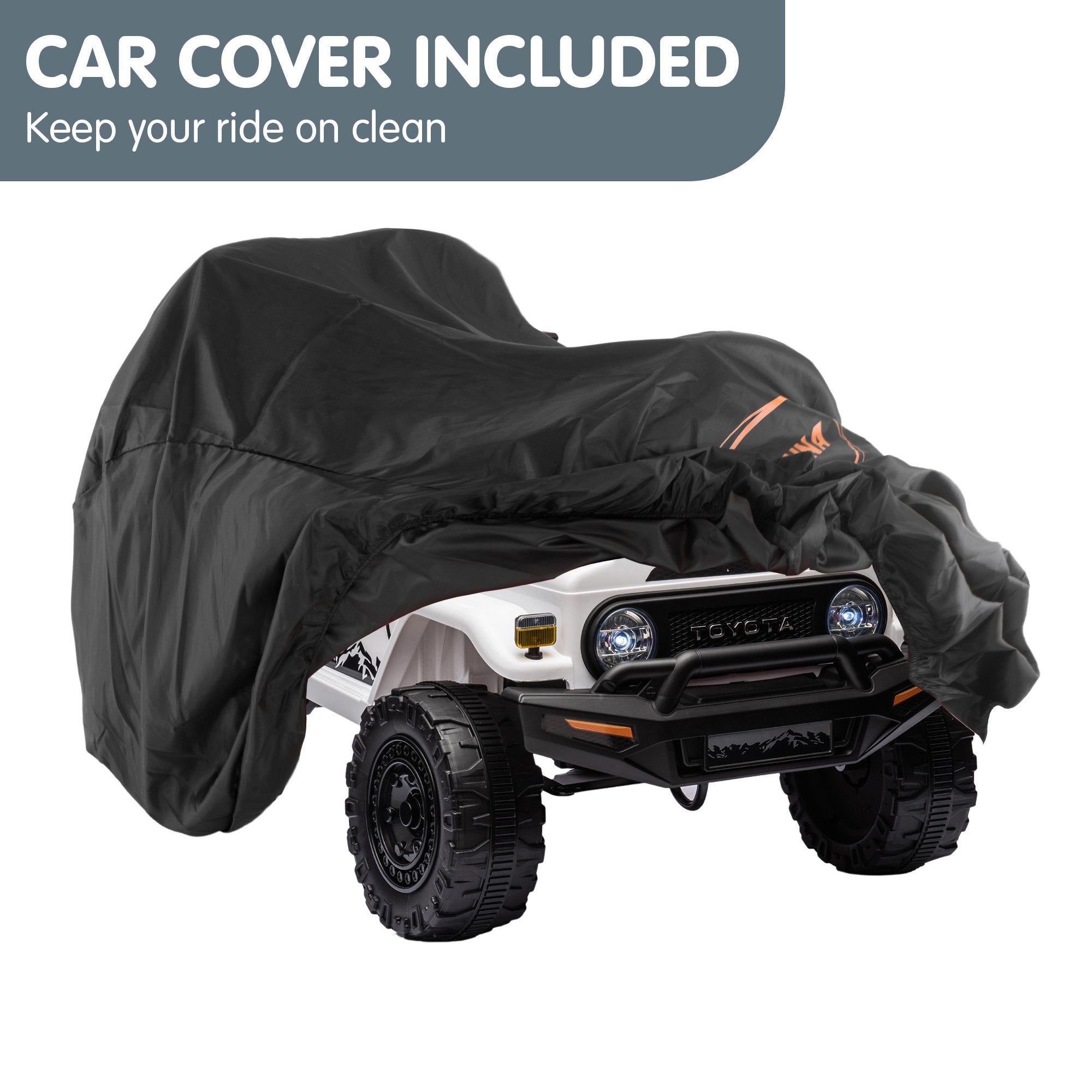 Ride On Cars: Kahuna Authorized Toyota Electric Kids Ride-on Car Fj Cruiser - White