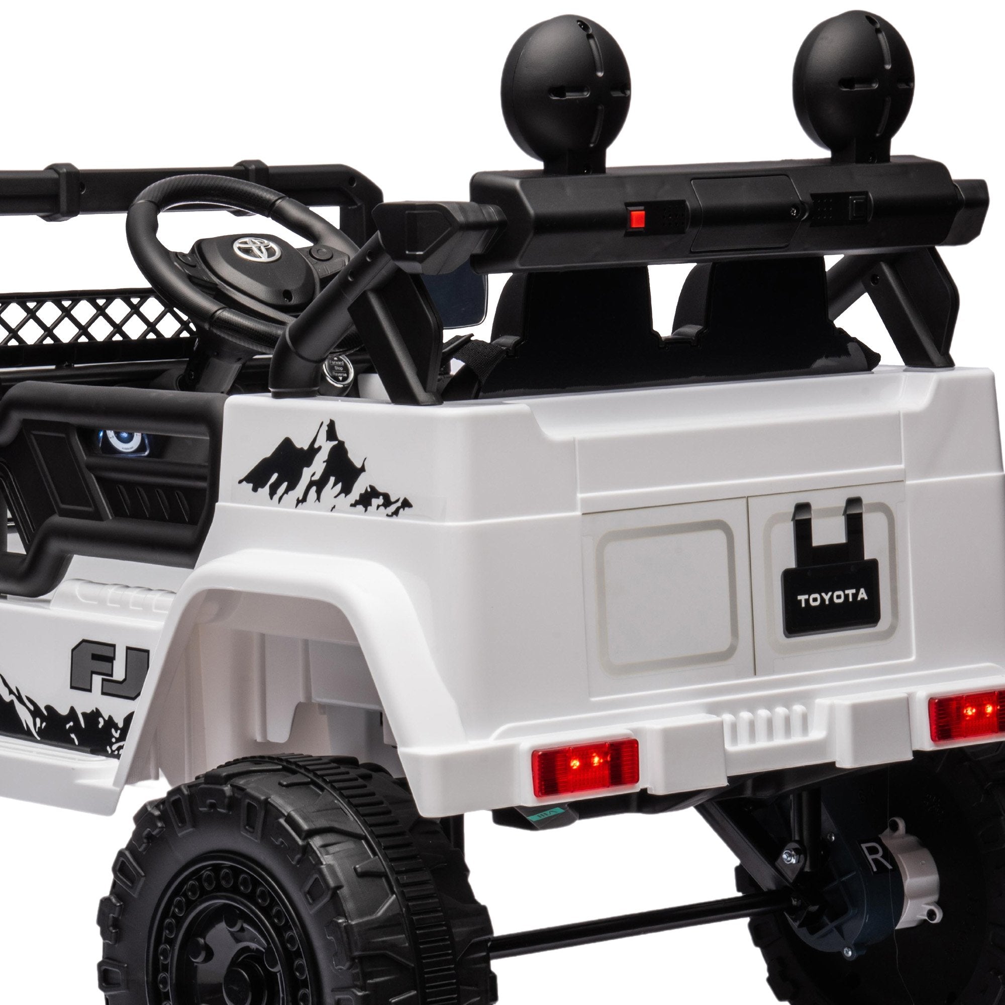 Ride On Cars: Kahuna Authorized Toyota Electric Kids Ride-on Car Fj Cruiser - White