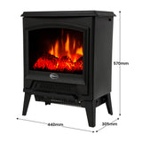 Electric Heaters: Dimplex 2kW Casper Optiflame Portable Electric Stove