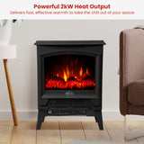 Electric Heaters: Dimplex 2kW Casper Optiflame Portable Electric Stove