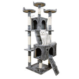 Cat Scratching Posts: Furtastic 170cm Cat Tree Scratching Post - Silver Grey