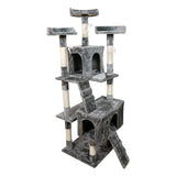 Cat Scratching Posts: Furtastic 170cm Cat Tree Scratching Post - Silver Grey