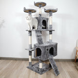 Cat Scratching Posts: Furtastic 170cm Cat Tree Scratching Post - Silver Grey