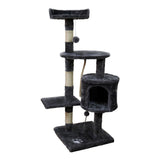 Cat Scratching Posts: Furtastic 110cm Cat Tree Scratching Post - Dark Grey