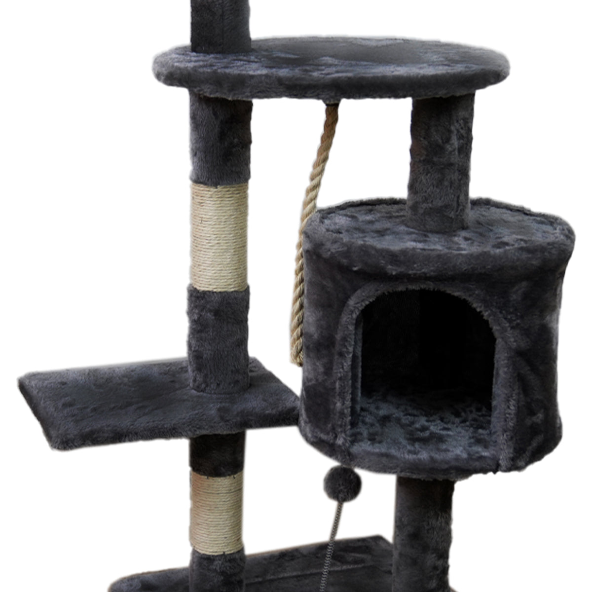 Cat Scratching Posts: Furtastic 110cm Cat Tree Scratching Post - Dark Grey