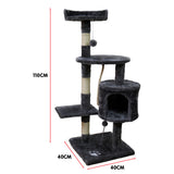 Cat Scratching Posts: Furtastic 110cm Cat Tree Scratching Post - Dark Grey