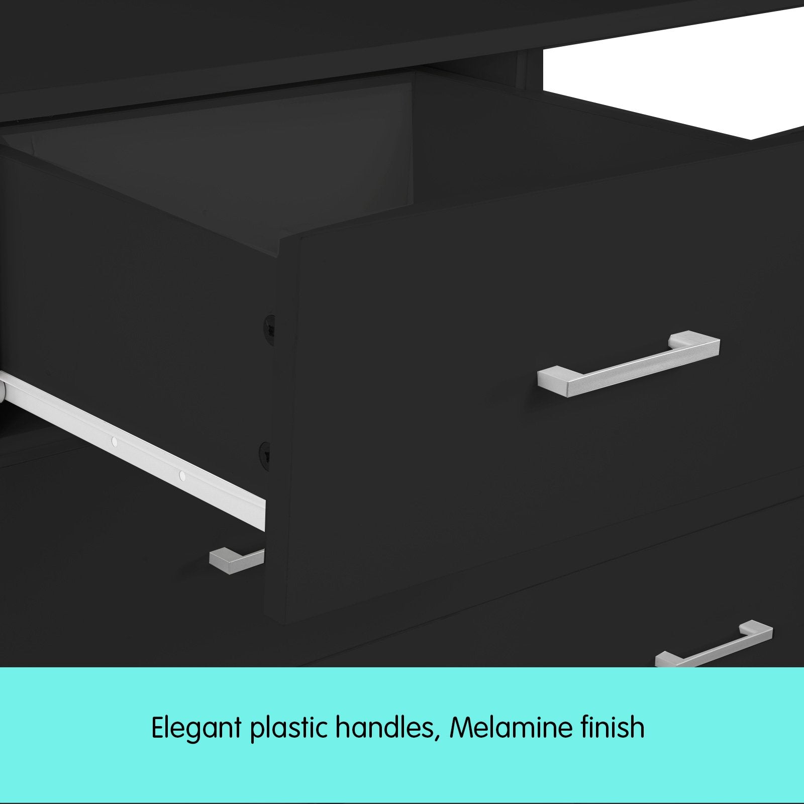 Dressers: Sarantino Tallboy Dresser 6 Chest Of Drawers Table Cabinet Bedroom Storage Black
