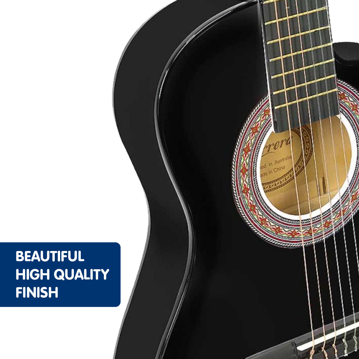 Guitars: Karrera Childrens Acoustic Guitar Kids - Black