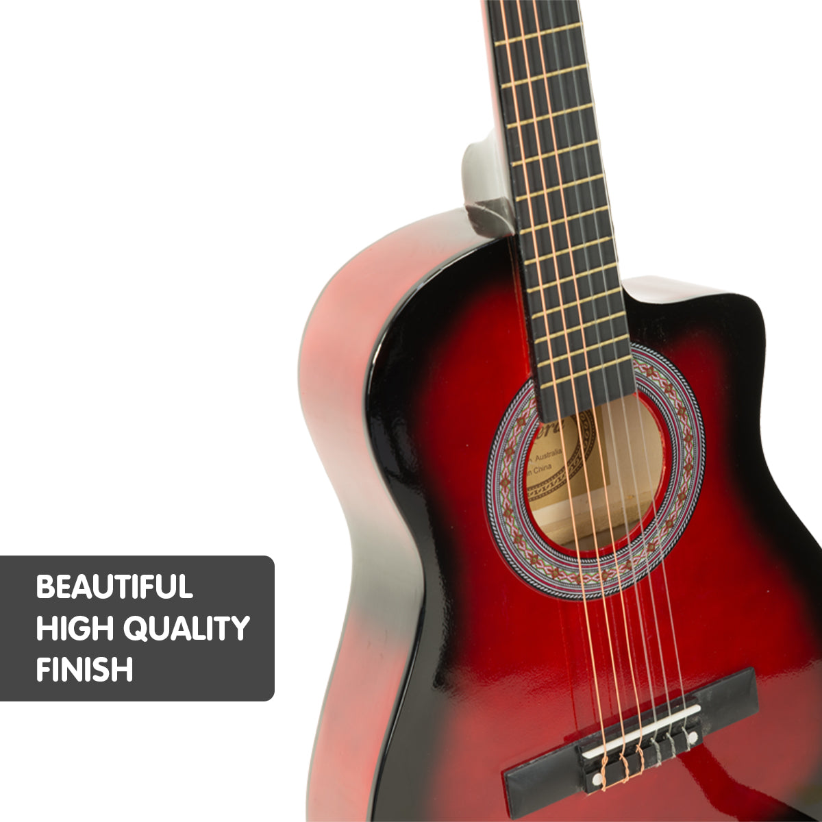 Guitars: Karrera Childrens Acoustic Guitar Kids - Red