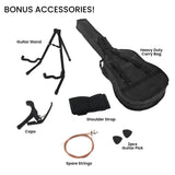 Guitars: Karrera 38in Pro Cutaway Acoustic Guitar with guitar bag - Natural