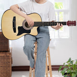 Guitars: Karrera 38in Pro Cutaway Acoustic Guitar with guitar bag - Natural