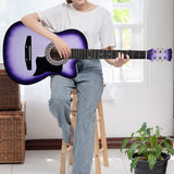 Guitars: Karrera 38in Pro Cutaway Acoustic Guitar with guitar bag - Purple Burst