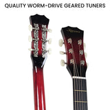 Guitars: Karrera 38in Pro Cutaway Acoustic Guitar with guitar bag - Red Burst