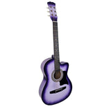 Guitars: Karrera 38in Cutaway Acoustic Guitar with guitar bag - Purple Burst