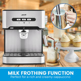 Coffee Machines & Accessories: Pronti 1.6L Automatic Coffee Espresso Machine with Steam Frother