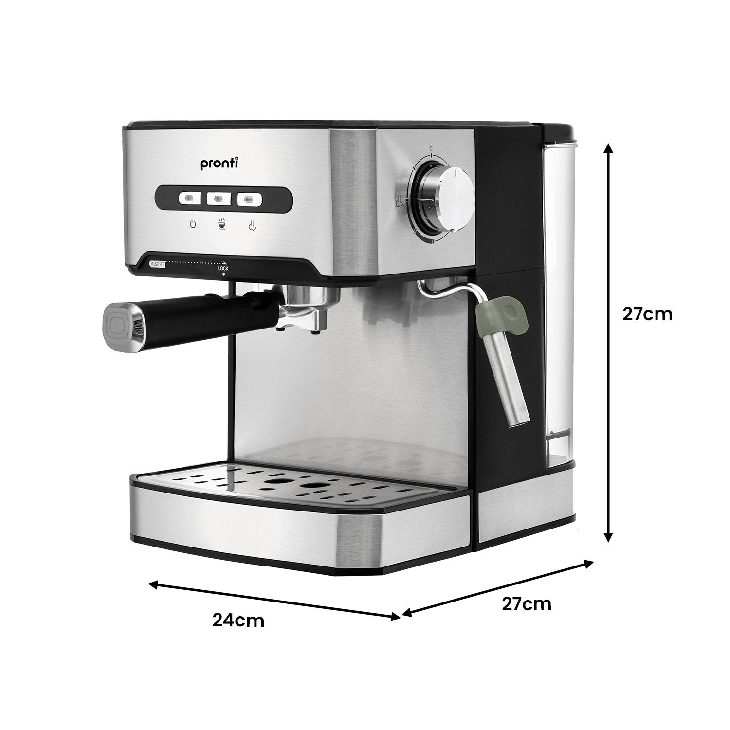 Coffee Machines & Accessories: Pronti 1.6L Automatic Coffee Espresso Machine with Steam Frother