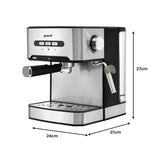 Coffee Machines & Accessories: Pronti 1.6L Automatic Coffee Espresso Machine with Steam Frother