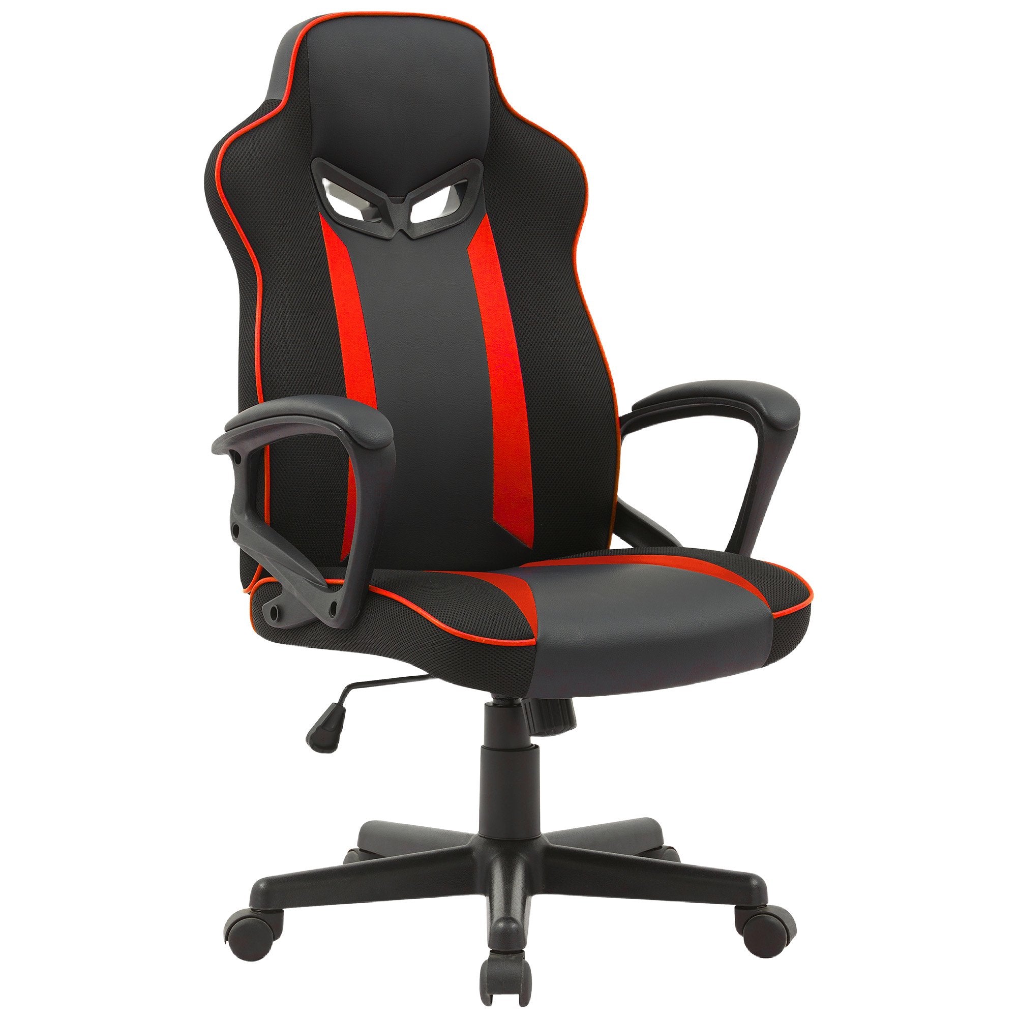 Office & Desk Chairs: Sarantino Fayzo Racing Reclining Office Gaming Chair Black And Red Adjustable Computer Desk Seat With Adjustable Height, Breathable Mesh Back, Padded Armrests